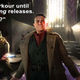 A screenshot of a man from Dying Light standing in front of armed guards with a Steam review quote floating in the corner.